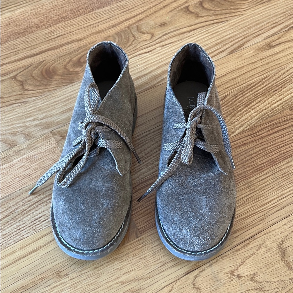 J. Crew Kids Boys Size 2 Brown Suede Dress Shoes